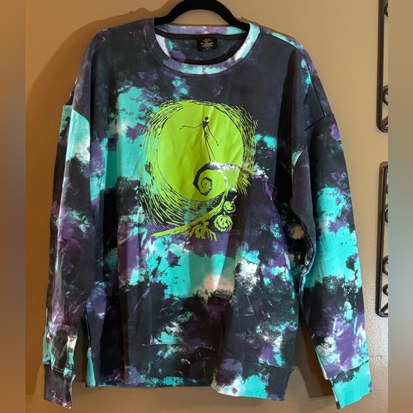 Disney Tops - Disney Nightmare Before Christmas Tie Dye Sweatshirt Size Large NWOT